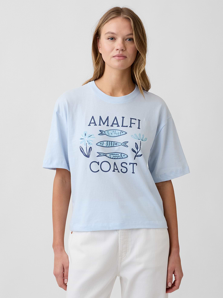 Image number 1 showing, Boxy Graphic T-Shirt
