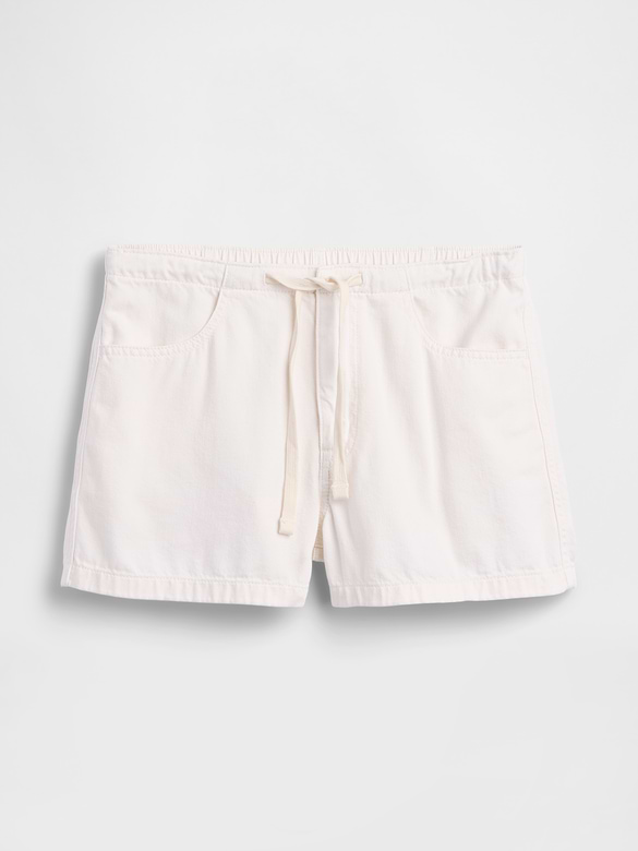3" Mid Rise Pull-On Denim Shorts