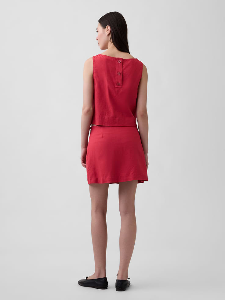 Image number 2 showing, Linen-Blend Mini Skort