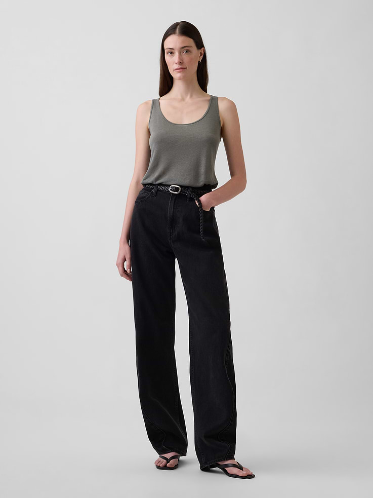 Image number 2 showing, Linen-Blend Tank Top