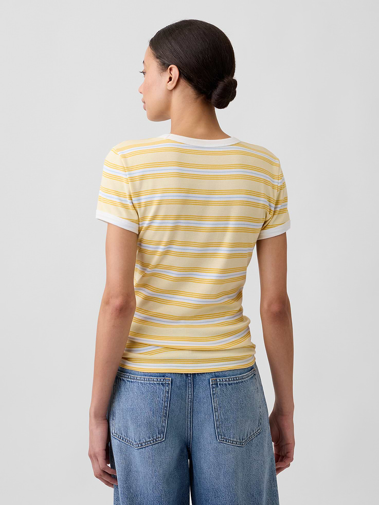 Image number 2 showing, Modern Ribbed Crewneck T-Shirt