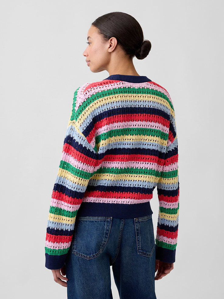 Image number 2 showing, Oversized Crochet Sweater
