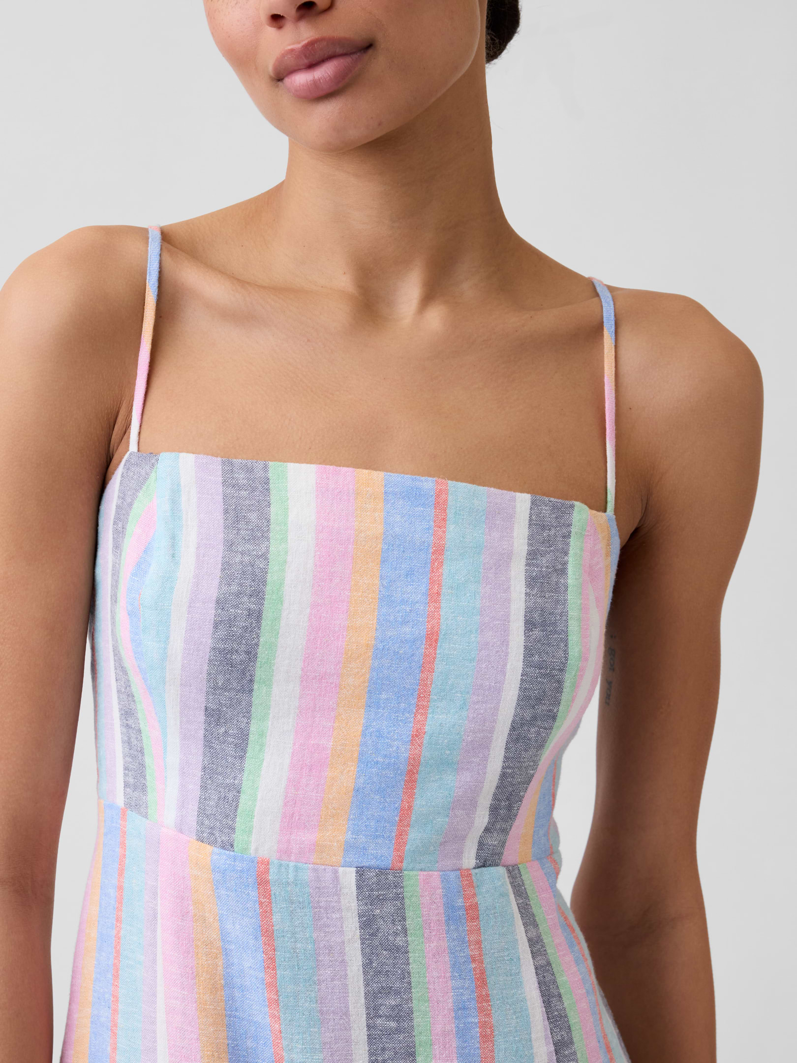 old navy women's square-neck linen-blend mini dress reviews Surfside Rib - North Lake Stripe When the temperatures rise old navy women's square-neck linen-blend