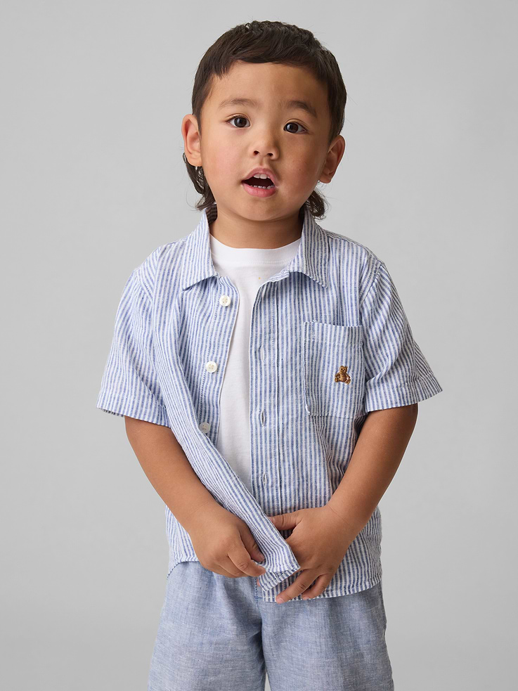 Image number 1 showing, Baby & Toddler Linen-Cotton Shirt