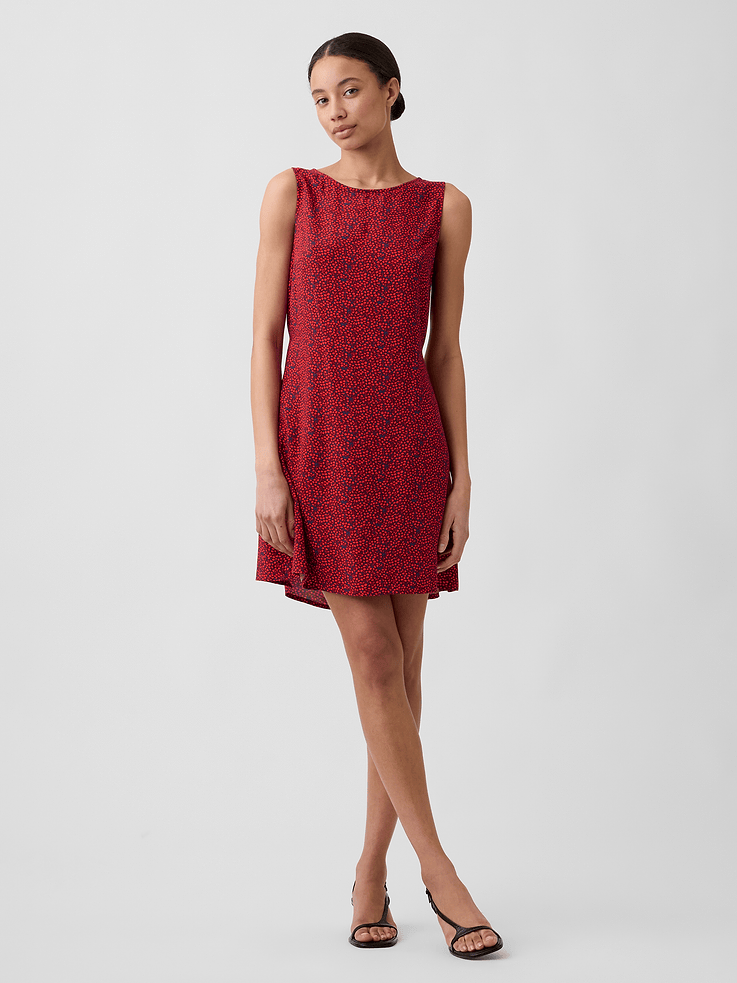 Image number 1 showing, Print Sleeveless Mini Dress
