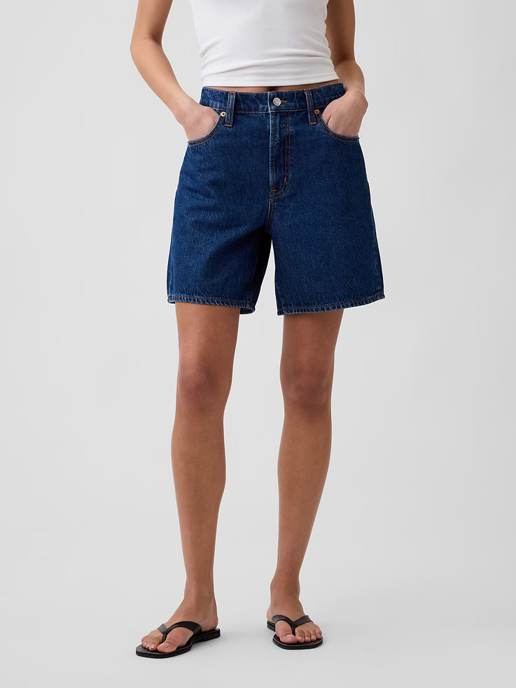 Image number 2 showing, Denim Midi Shorts