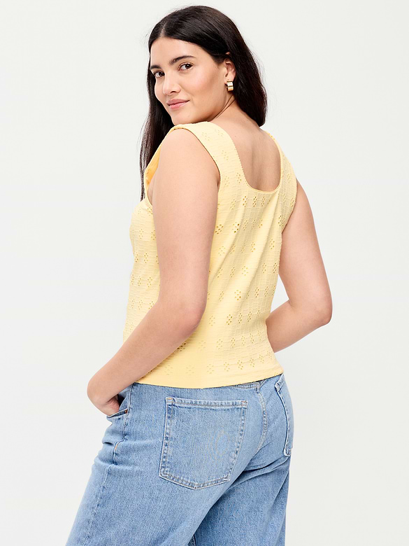 Camisole à broderie anglaise à corsage cousu