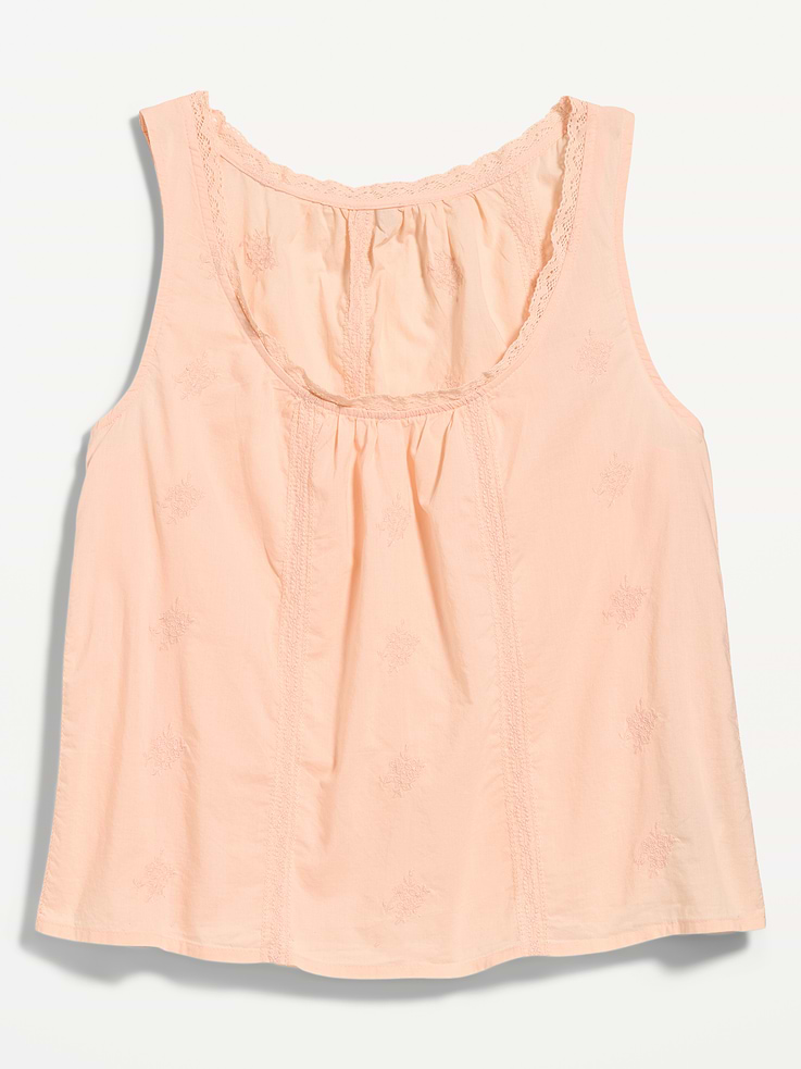 Image number 9 showing, Ruffle-Trim Embroidered Tank Top