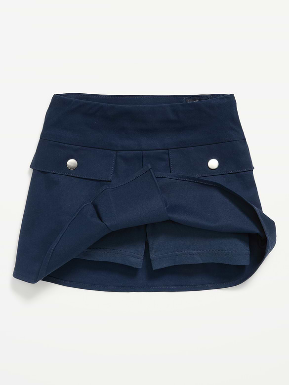 School Uniform Front-Pleated Twill Skort for Girls