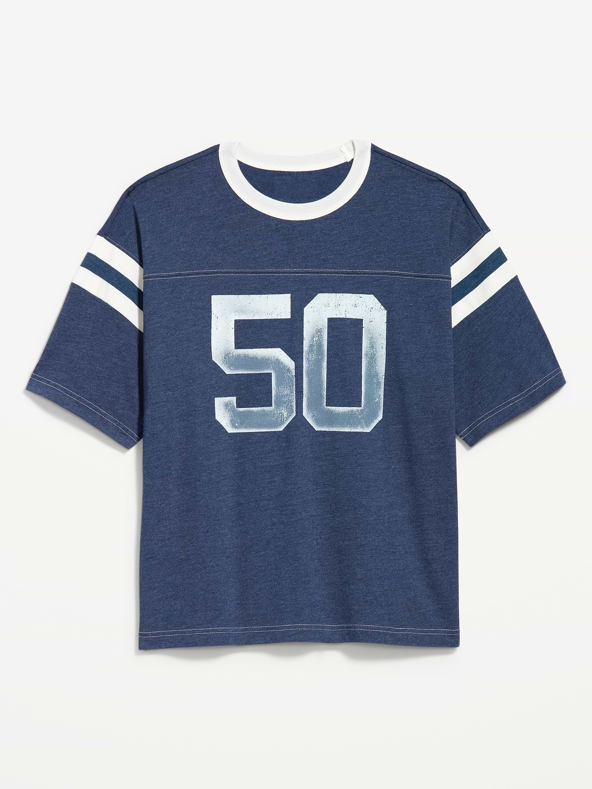 Heavyweight Short-Sleeve Football-Style T-Shirt | Old Navy
