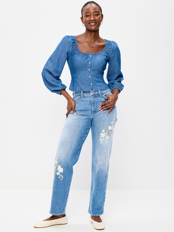 Image number 1 showing, Curvy High-Waisted OG Loose Jeans
