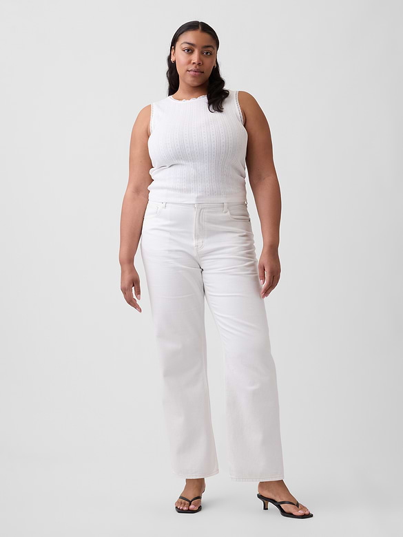 Low Slung Relaxed Straight Jeans