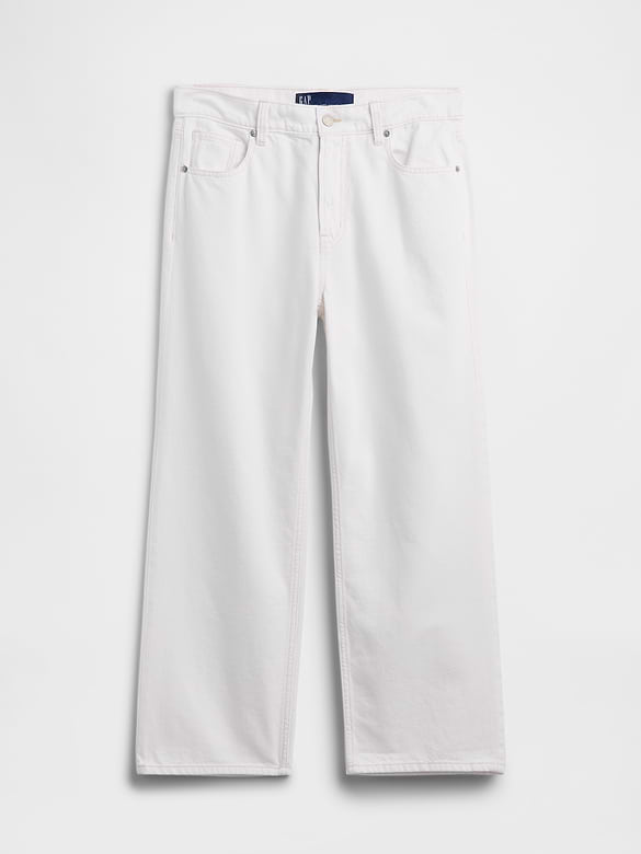 Low Slung Relaxed Straight Jeans