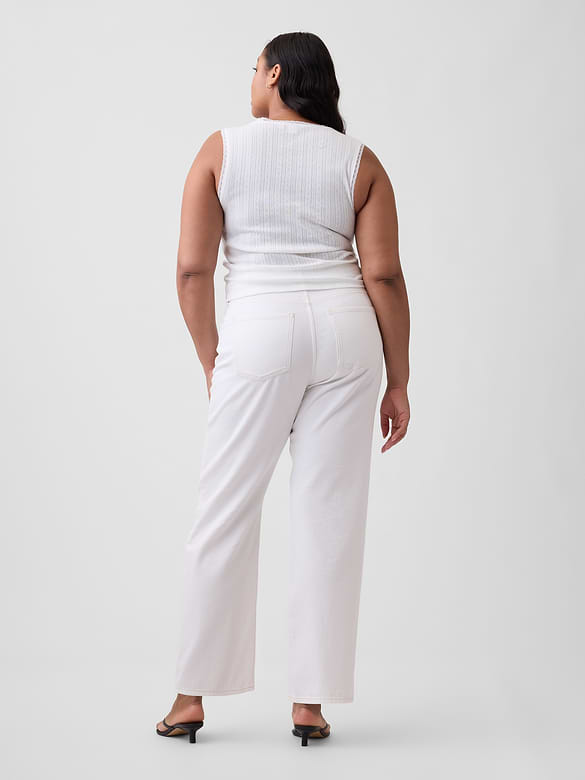 Low Slung Relaxed Straight Jeans