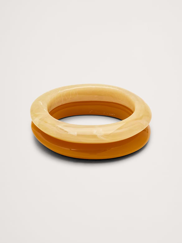 Marbled Resin Bangle Set by Ben Amun