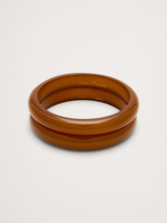 Resin Thin Bangle Set by Ben Amun