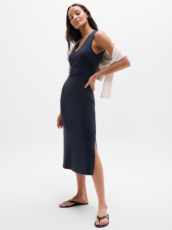 Essential V-Neck Midi Dress