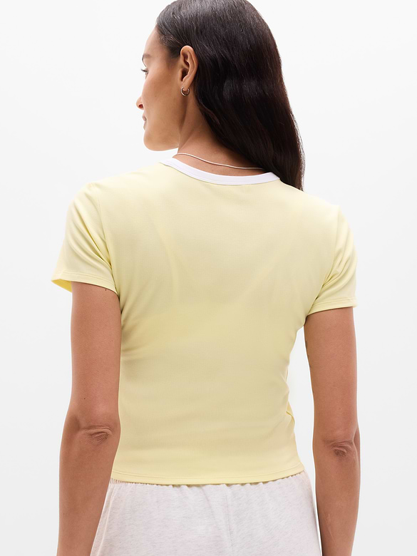 Signature Rib Crop Tee