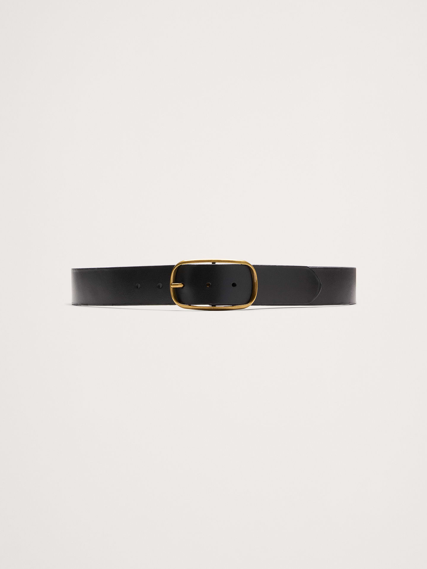 L'image numéro 1 présente Ceinture en cuir à boucle ovale