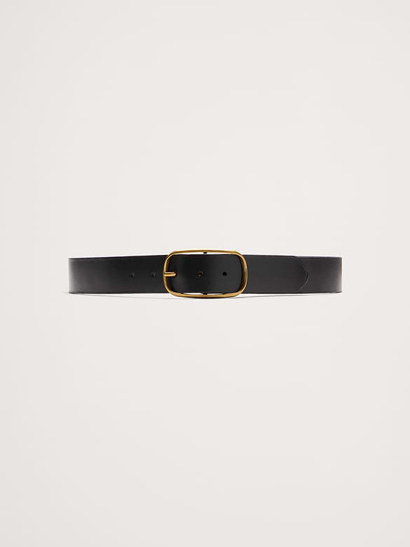 Ceinture en cuir à boucle ovale