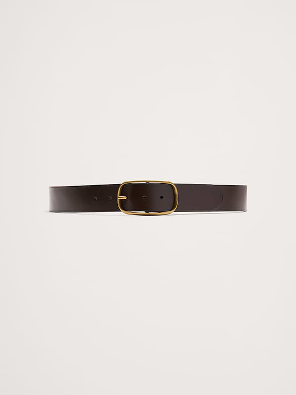 Ceinture en cuir à boucle ovale
