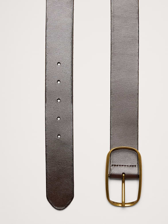 Ceinture en cuir à boucle ovale