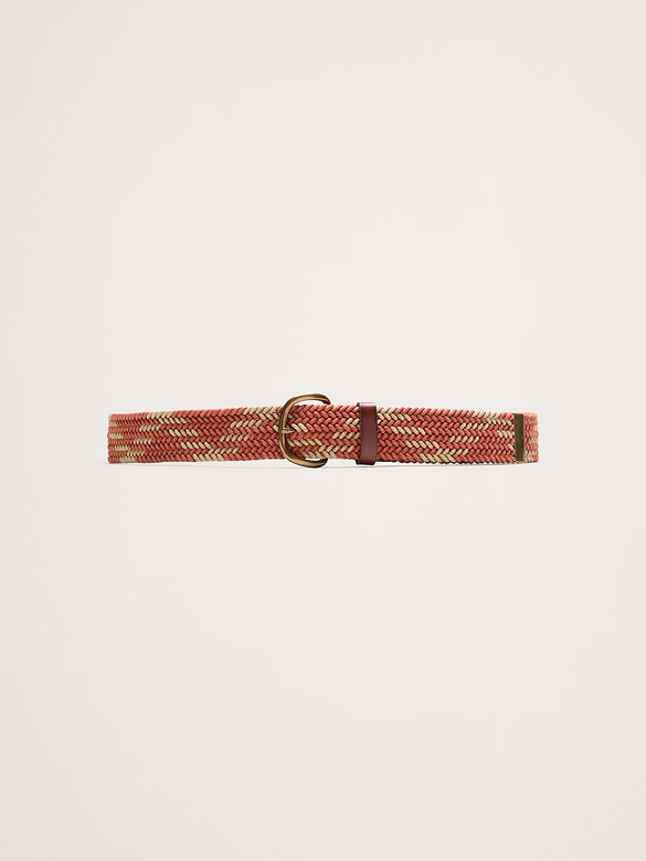 Ceinture tressée en coton et toile