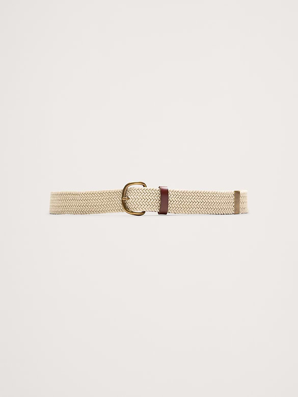 Ceinture en coton tissé à anneaux