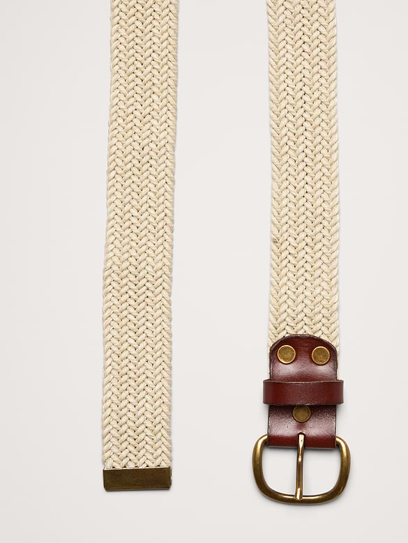 Ceinture en coton tissé à anneaux