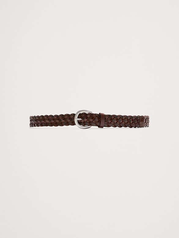 Ceinture en cuir tressé