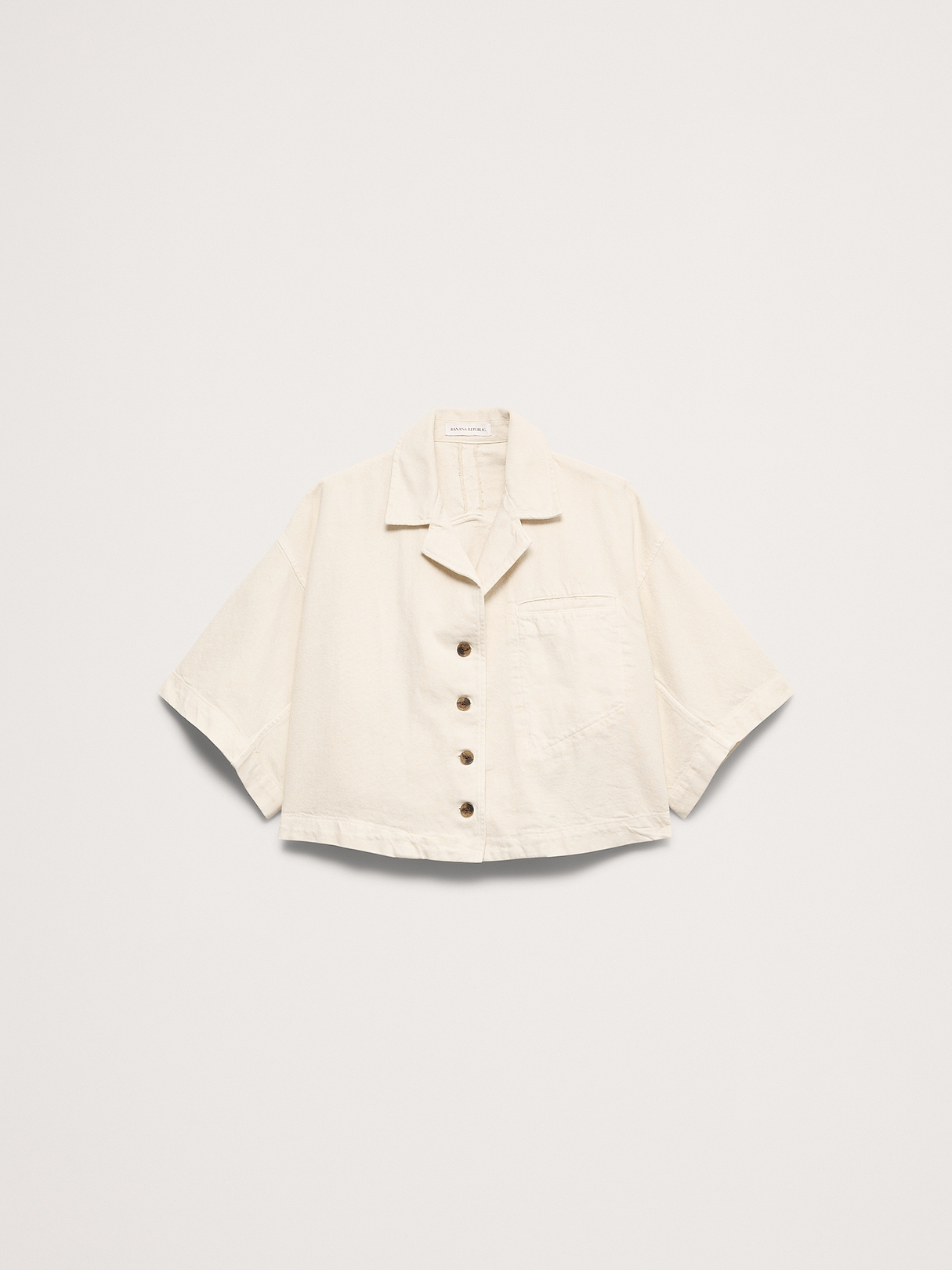Boxy Crop Denim Shirt | Banana Republic