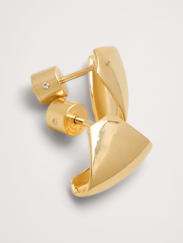 Boucles d’oreilles à demi-anneaux triangulaires