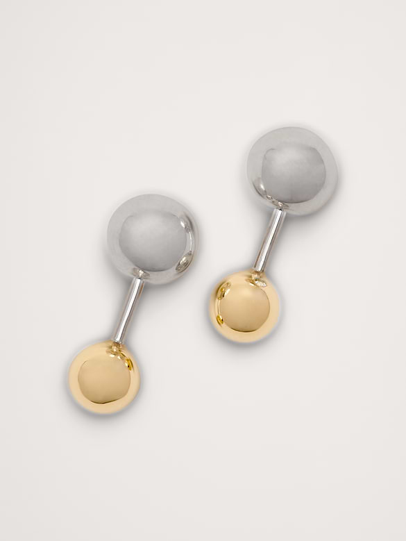 Mixed Metal Stud Earrings