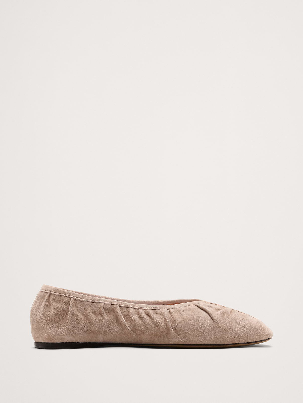 L'image numéro 1 présente Ballerines en suède froncé