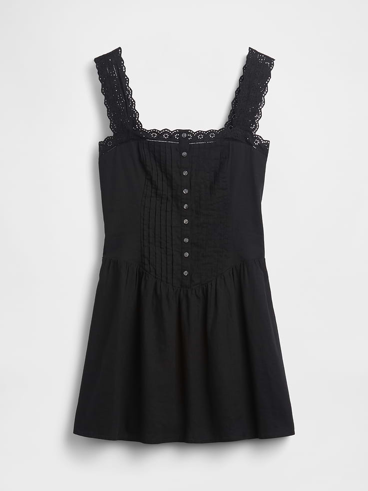 Image number 5 showing, Pintuck Drop-Waist Mini Dress