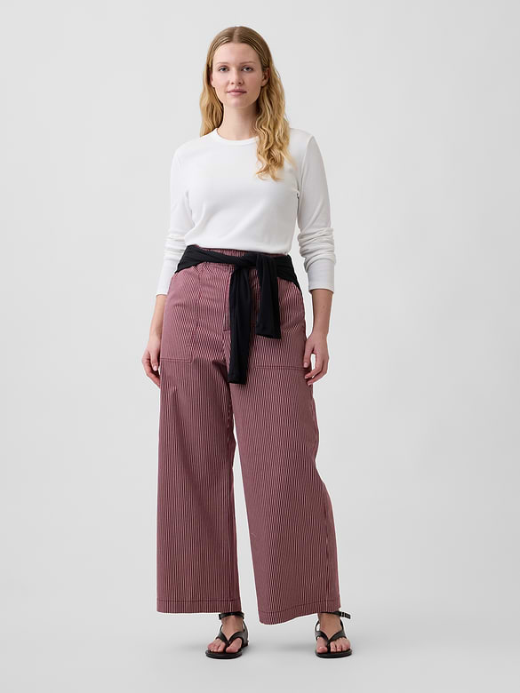 High Rise Easy Wide-Leg Khakis