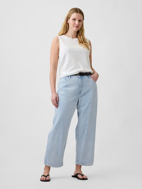 Low Slung SuperSoft Relaxed Straight Crop Jeans
