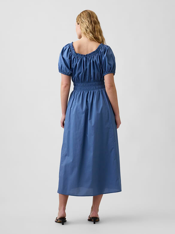 Puff Sleeve Maxi Dress