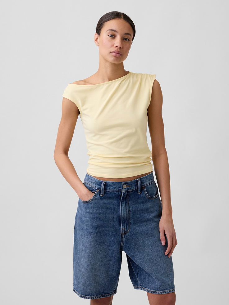 Image number 1 showing, Stretch Jersey Off-Shoulder Top