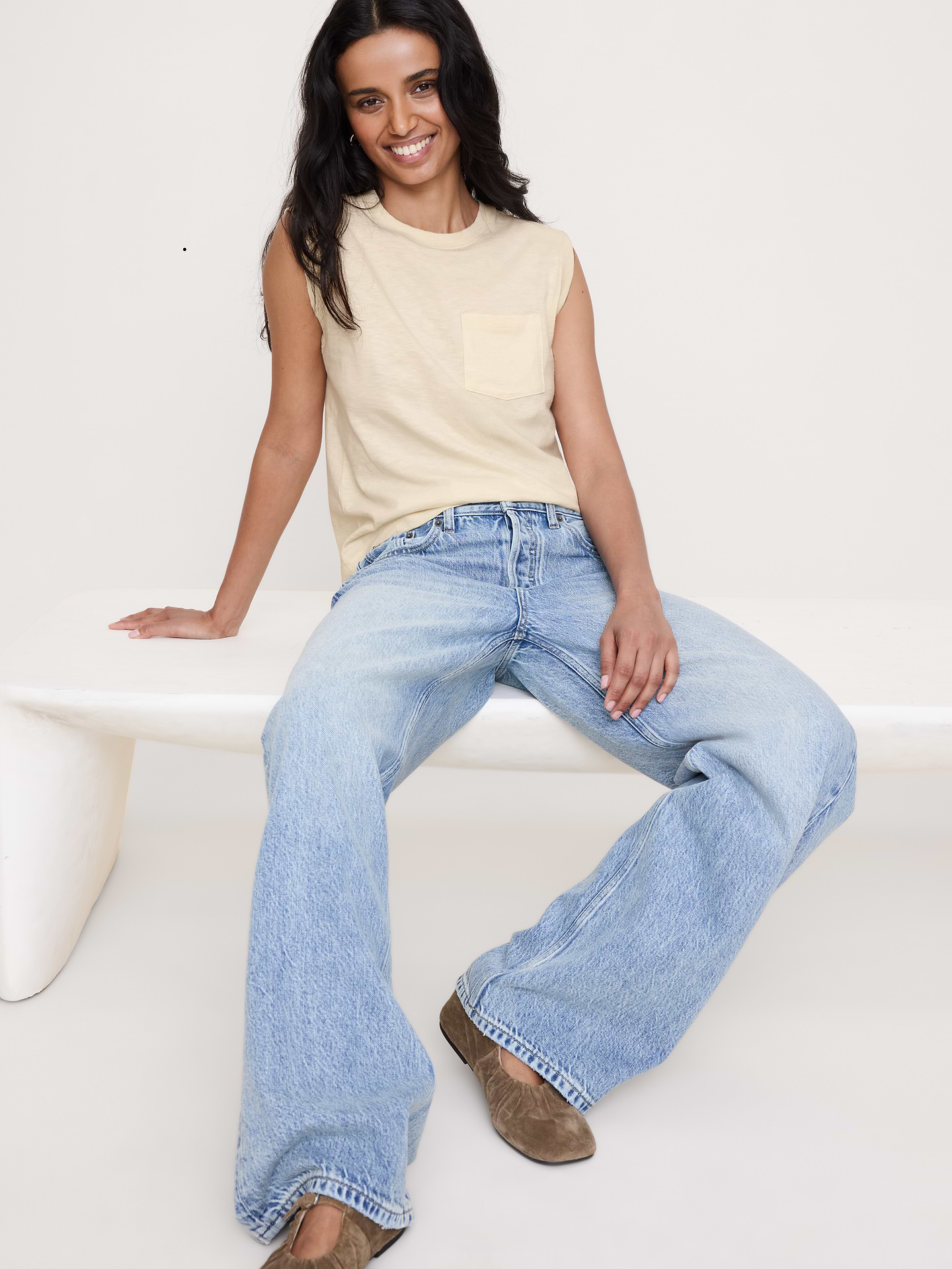 L'image numéro 1 présente Camisole en coton flammé