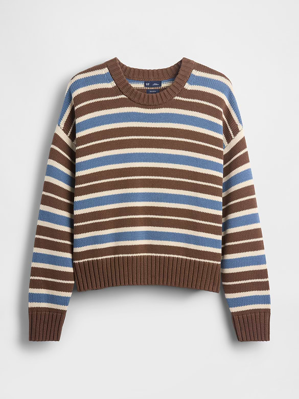 100% Cotton Oversized Crop Sweater