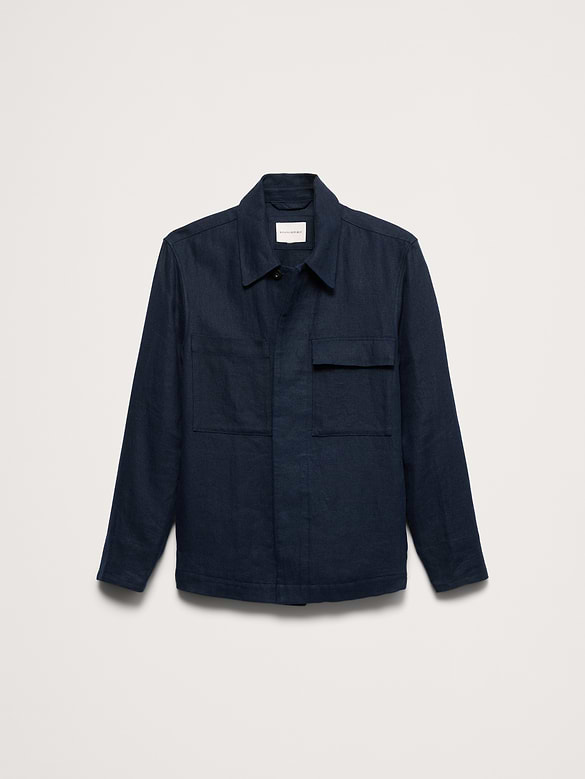 Linen Four-Pocket Shirt Jacket