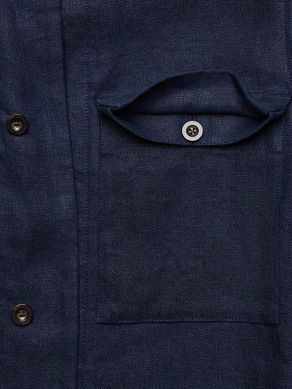 Linen Four-Pocket Shirt Jacket