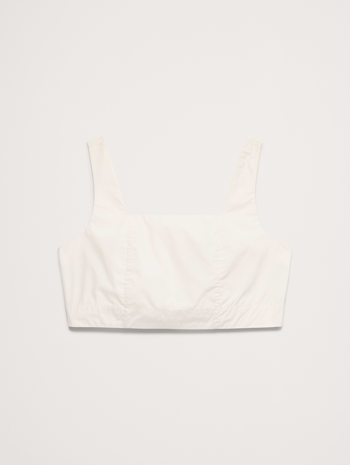 Image number 7 showing, Cotton Poplin Square-Neck Cropped Tank