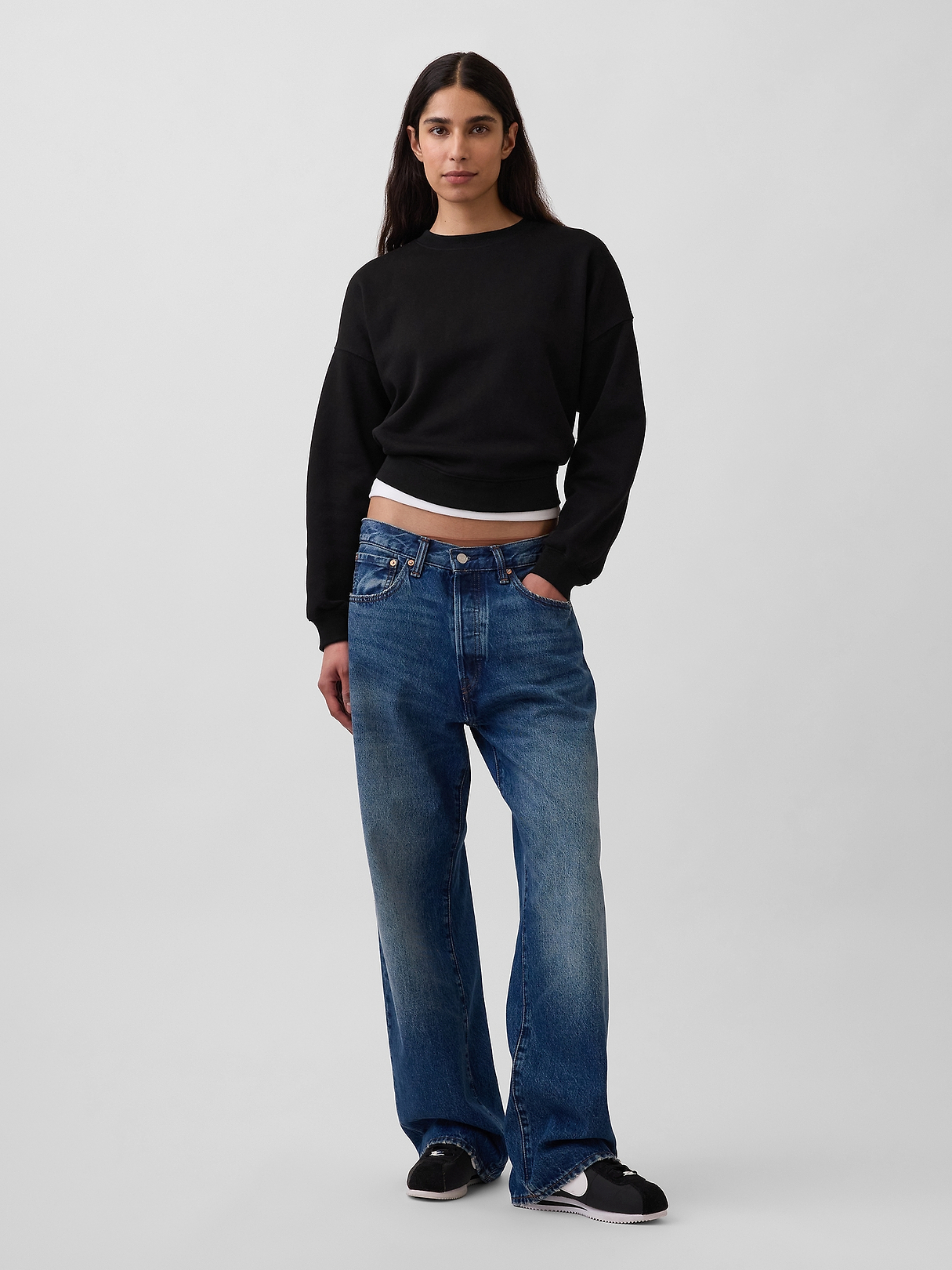 VintageSoft Wedge Crewneck Sweatshirt | Gap