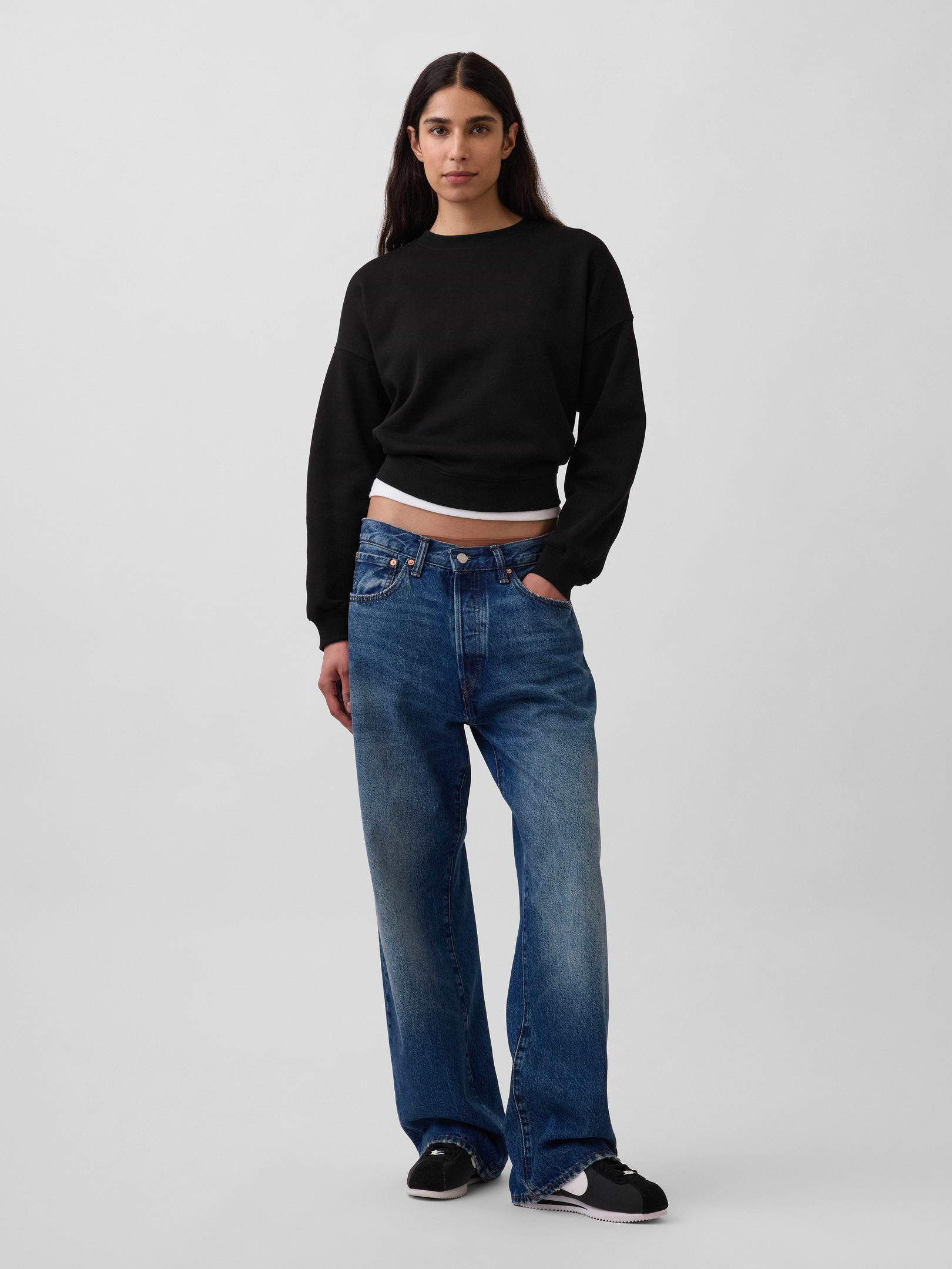 VintageSoft Wedge Crewneck Sweatshirt | Gap
