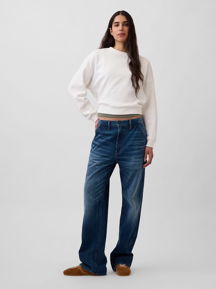 Image number 2 showing, VintageSoft Wedge Crew Sweatshirt