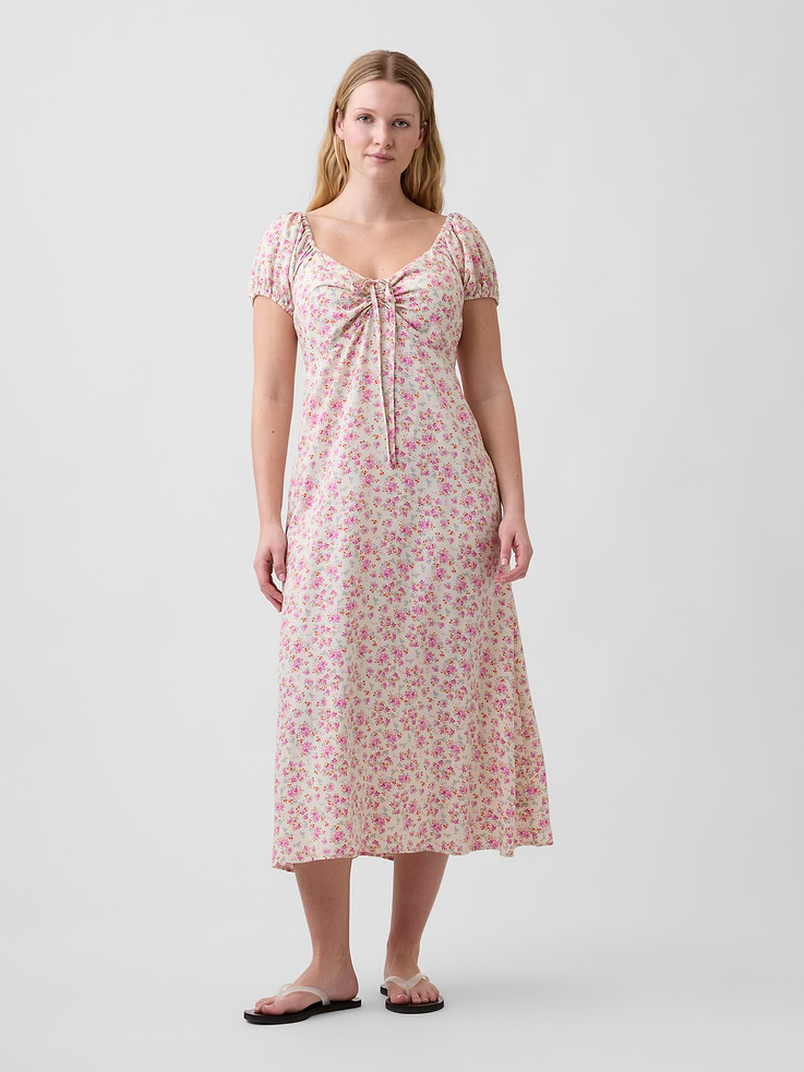 Image number 4 showing, Puff Sleeve Midi Dress