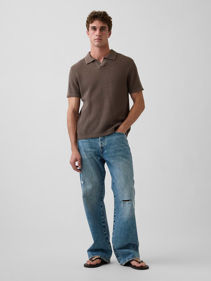 Image number 2 showing, Mesh Polo Sweater