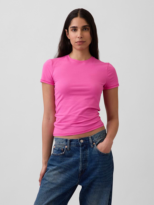 T-shirt moulant en jersey